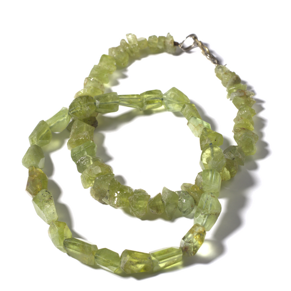 Natural A Grade Peridot Gem Rough Bracelet 9MM (SINGLE BRACELET)