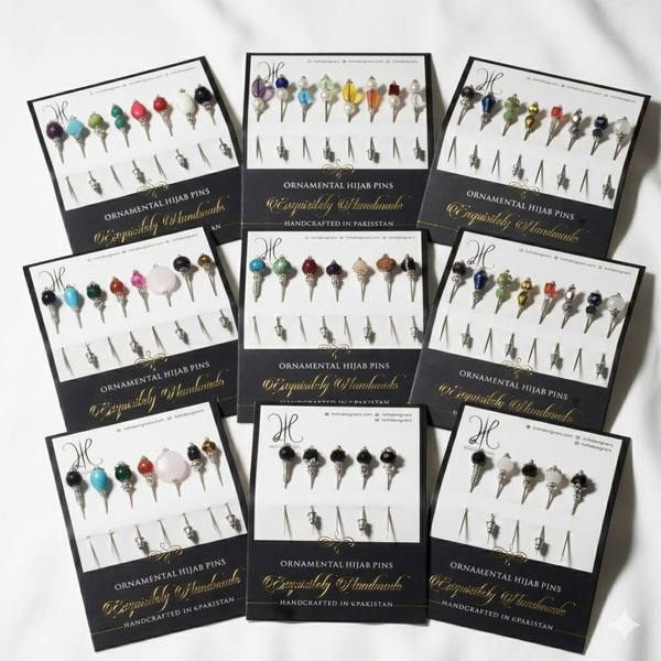 Designer Hijab Pins * COMBO 8*