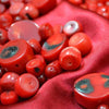 FLEXIBLE BRACELET RED CORAL (MARJAN) - 8MM