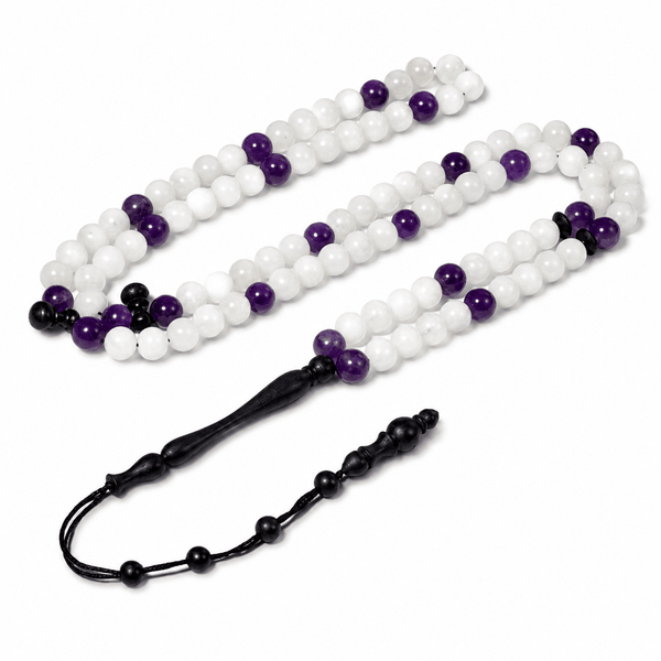 The Intermix MoonStone With Amethyst 8MM 100 Beads