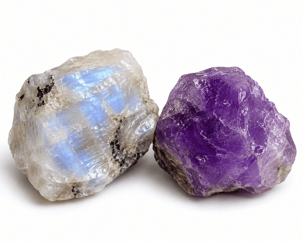 The Intermix MoonStone With Amethyst 8MM 100 Beads