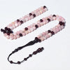 The InterMixRose Quartz With Garnet 100 Beads 8MM