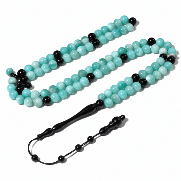 Amazonite InterMix Ebony Wood 100 Beads 8MM