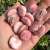 STRAWBERRY QUARTZ AND PEALRS CHARMS BRACELETS.