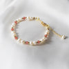Intricate Fresh Water Pearls and Quartz Bracelet.