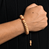 Teak Wood & Marjan Tasbih Bracelet