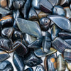 Blue Tiger Eye Flat Flexible Bracelet 10MM