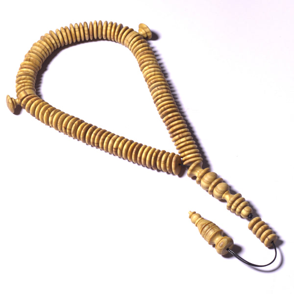 The Teak Wood Special Flat Disc 100 Beads 10MM.