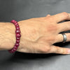 Ruby Flexible Bracelet 28 Beads 7MM.