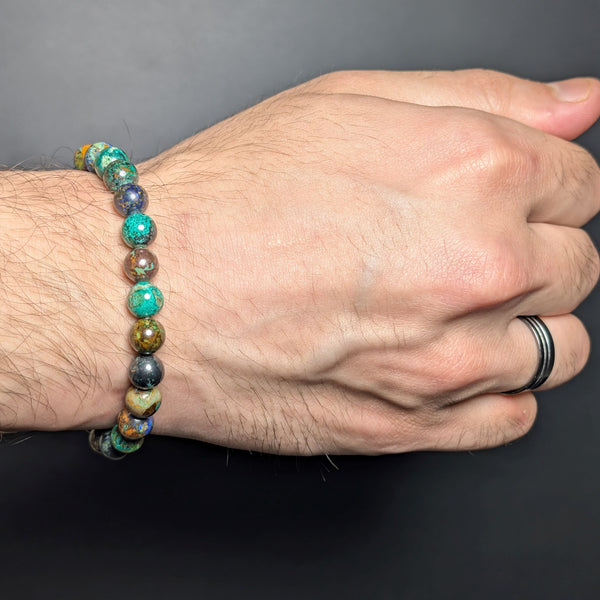 Azurite Flexible Bracelet 8mm