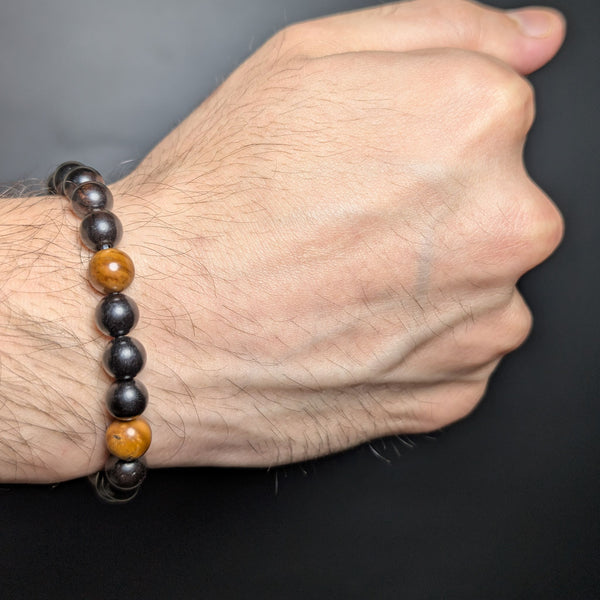 InterMix EbonyWood & Kuka wood Flexible Bracelet 8mm