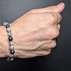 Eagle Eye & Ebony Wood 8mm Flexible Bracelet.