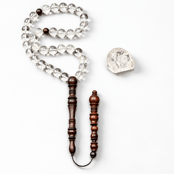 The Clear QuartzDur e NaJafTasbih33 Beads 10mm