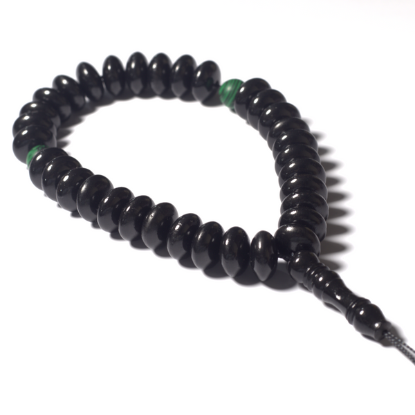 The Indonesian Teak Wood Tasbih Bracelet Flat Disc
